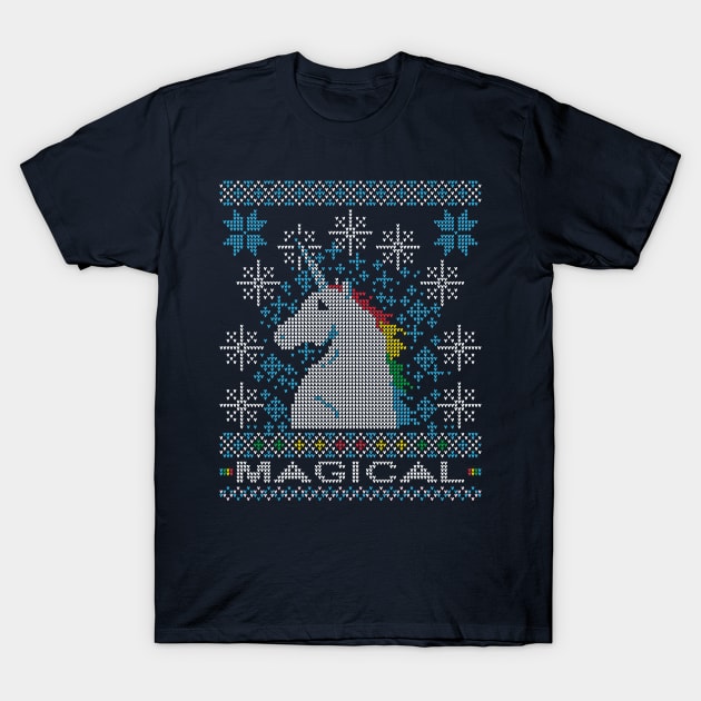 unicorn Christmas T-Shirt by manikx